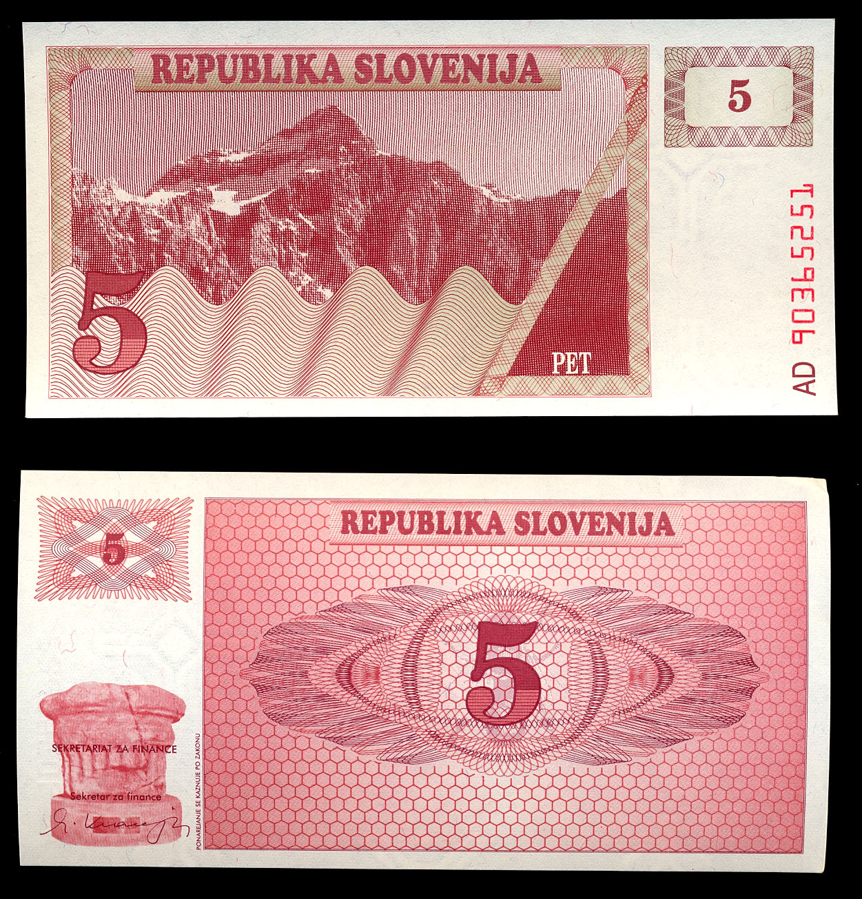 5 tolarjev